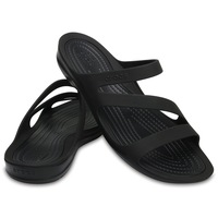 Crocs Womens Swiftwater Sandals Flip Flops Thongs - Black/Black