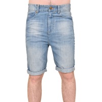 Crosshatch Mens Treyforth Trebor Jean Shorts in Light Denim