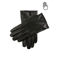 DENTS Aviemore Mens Touchscreen Leather Gloves Warm Winter - Black
