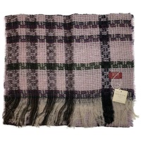 DENTS Check Open Weave Scarf Wool Blend Winter Warm MADE IN ITALY