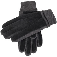 Dents Mens Pigsuede Gloves With Acrylic Knit Cuff 3 And Fleece Lining Winter