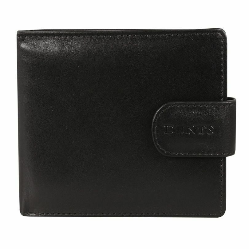 DENTS WALLET Genuine Italian LEATHER Mens Credit Card Holder Bifold GIFT BOX