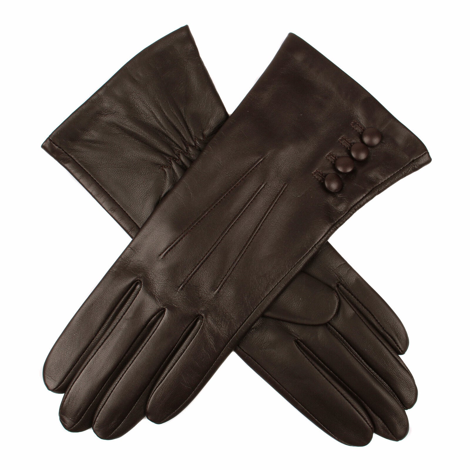DENTS Womens Touch Screen Silk Lined Leather Gloves Ladies Warm Winter