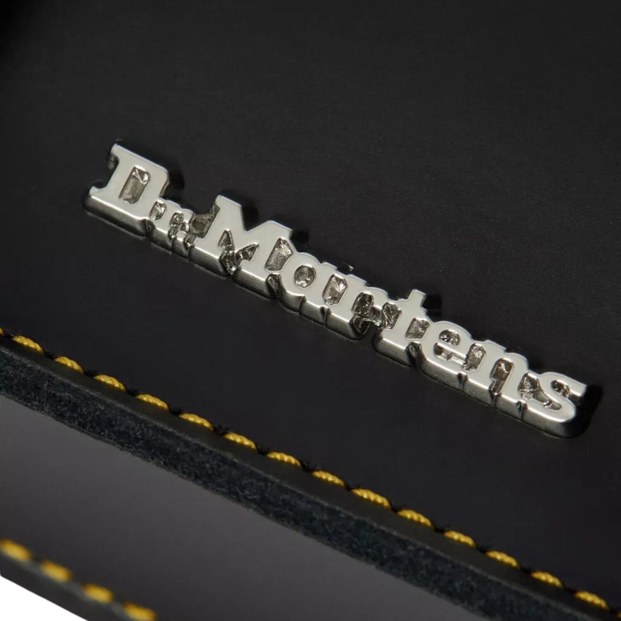 Dr. Martens 7 Inch Satchel Bag Leather Shoulder Crossbody Magnetic Buckle in Black Kiev