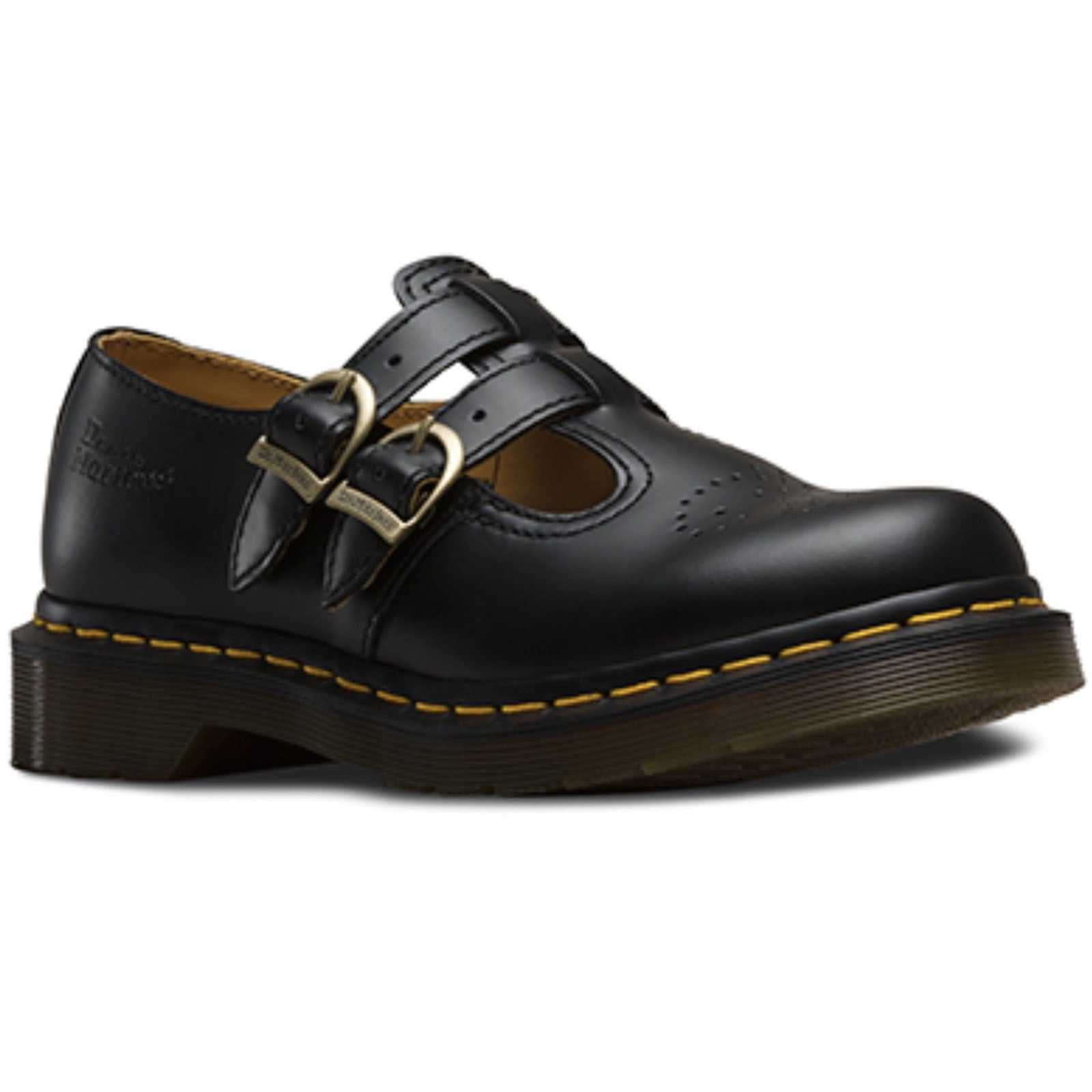 Dr. Martens 8065 Double Strap Mary Jane Shoes Flats Leather School Style Sandals