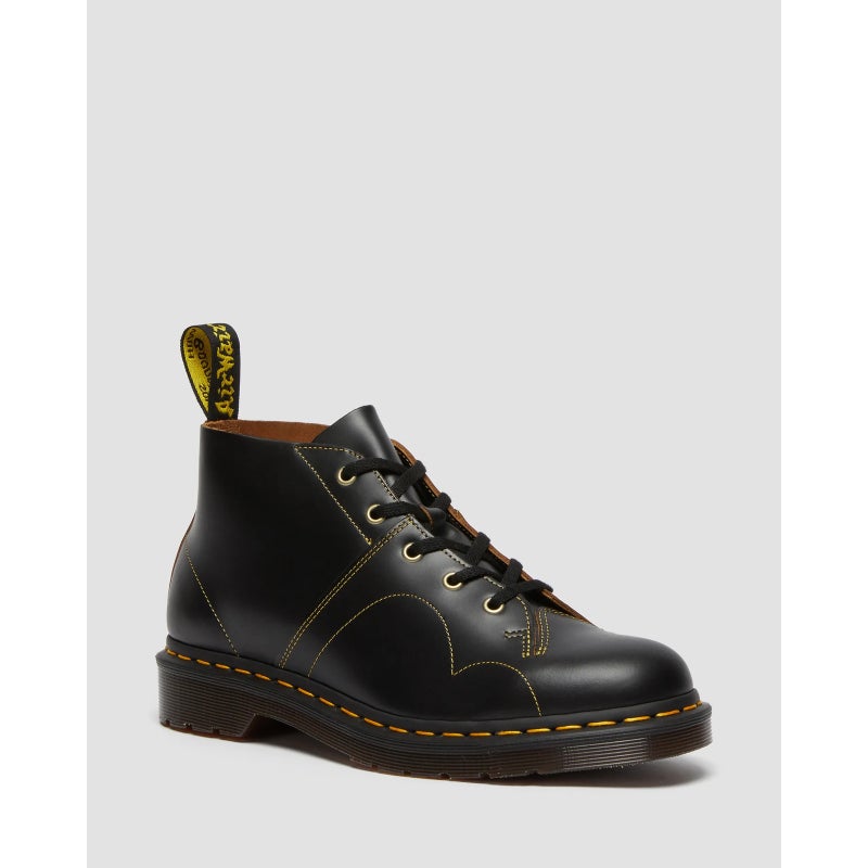 Buy Dr. Martens Church Leather Shoes Boots Chukka - Black Vintage ...