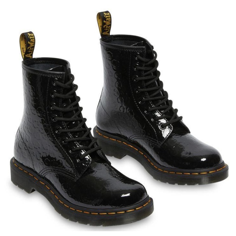 Buy Dr. Martens Womens 1460 Leopard Emboss Patent Lamper Leather Boot