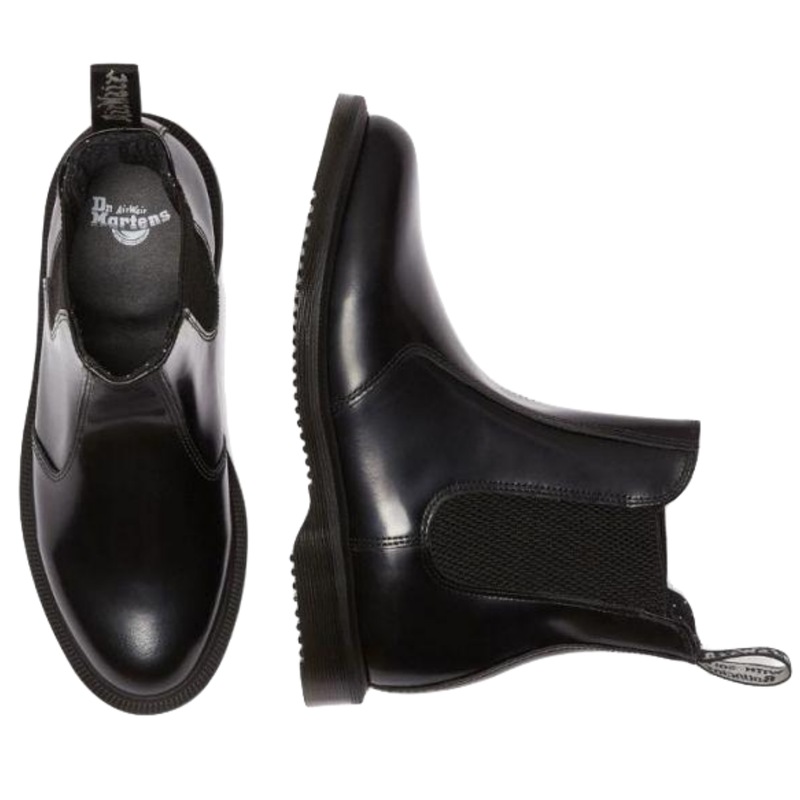 Buy Dr. Martens Womens Flora Leather Kensington Chelsea Boots Shoes Black Smooth MyDeal
