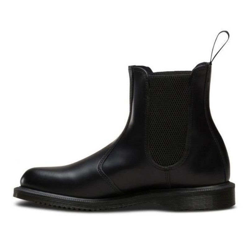 Buy Dr. Martens Womens Flora Leather Kensington Chelsea Boots Shoes - Black Smooth - MyDeal