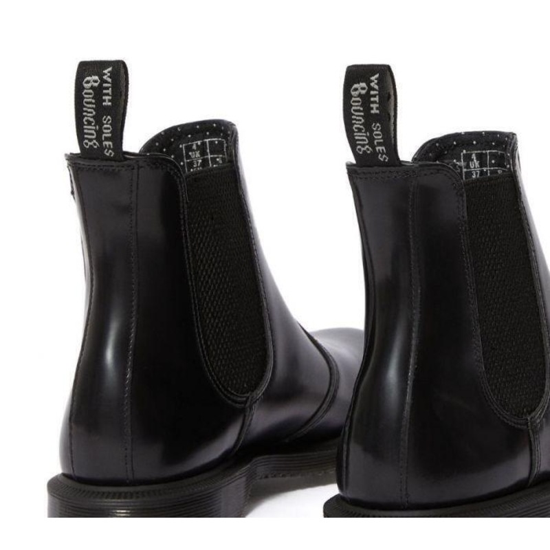 Buy Dr. Martens Womens Flora Leather Kensington Chelsea Boots Shoes Black Smooth MyDeal