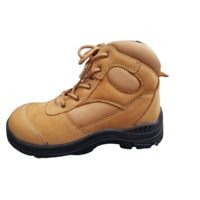 DYN Industrial Steel Cap Boots w Side Zip Safety Work Boots Construction Toe - Honey
