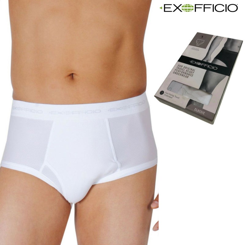 Buy ExOfficio Mens Give N Go Briefs Underwear Travel Antimicrobial Undies -  White - MyDeal