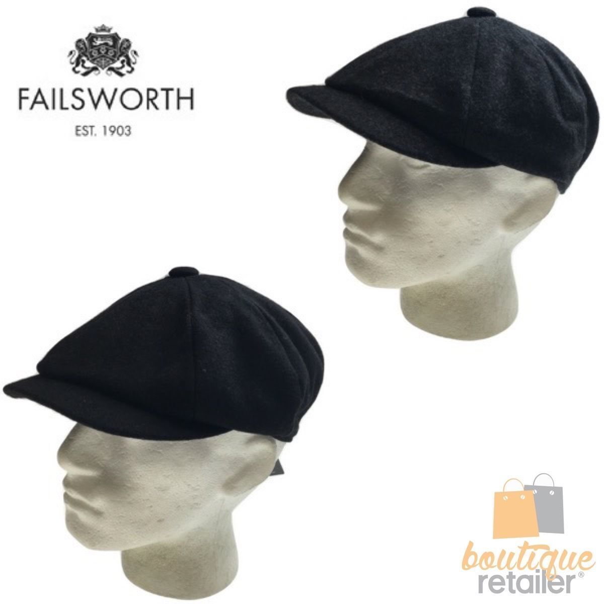 FAILSWORTH Alfie Melton Cap Wool Blend 