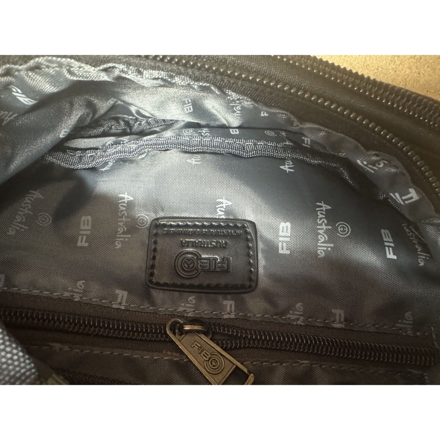 FIB Byron Canvas Bum Bag Waist Belt Travel Pack in Black