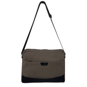 FIB Byron Canvas Laptop Messenger Bag Travel Shoulder Sling - Brown