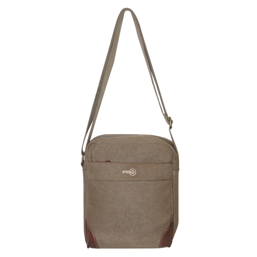 FIB Explorer Canvas Cross Body Travel Bag - Khaki