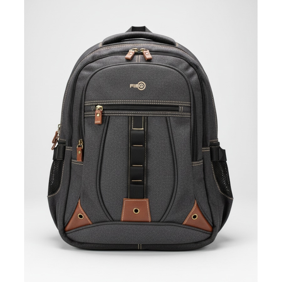 FIB Washed Canvas Backpack Bag in Black