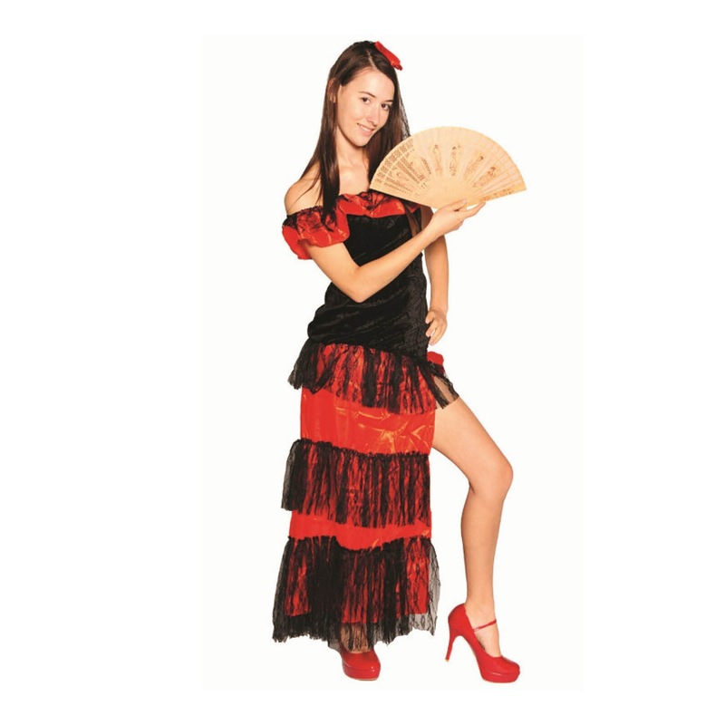 Buy Flamenco Dancer Costume Spanish Fancy Dress Senorita Outfit Latin ...