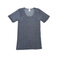 Fleece Thermal Comfort Mens Thermal Short Sleeve Top T Shirt Thermals - Navy