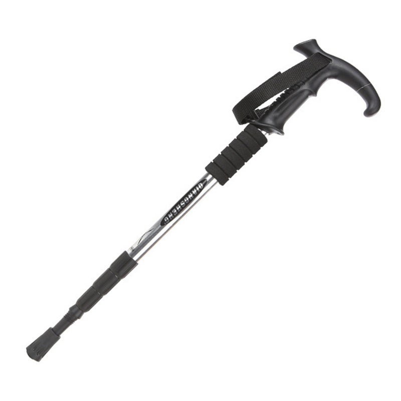 Folding Walking Stick Telescopic Adjustable Antishock Hiking Grip Pole