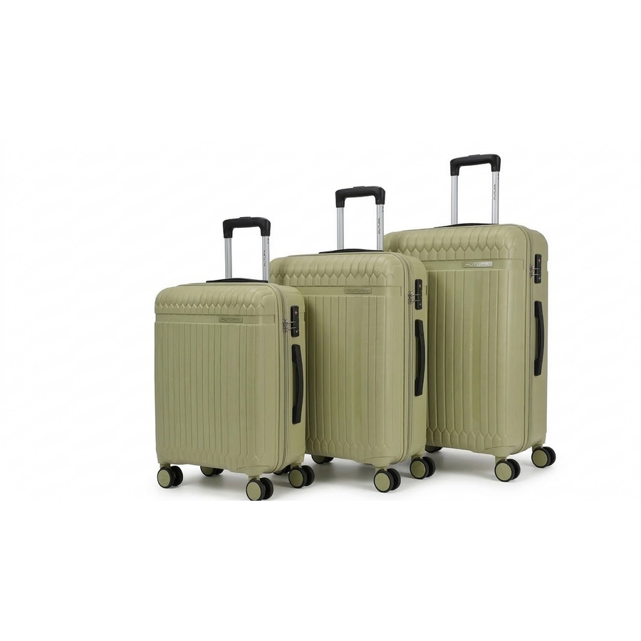 FUTURA 3pcs Set Luggage Trolley Suitcases Travel Bags 20/24/28" - Olive