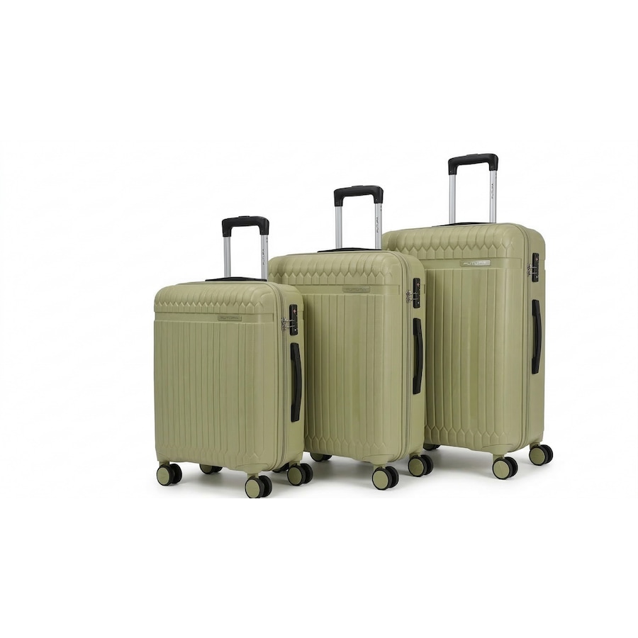 FUTURA 3pcs Set Luggage Trolley Suitcases Travel Bags 20/24/28" - Olive