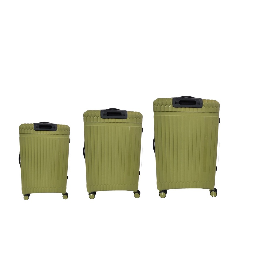 FUTURA 3pcs Set Luggage Trolley Suitcases Travel Bags 20/24/28" - Olive