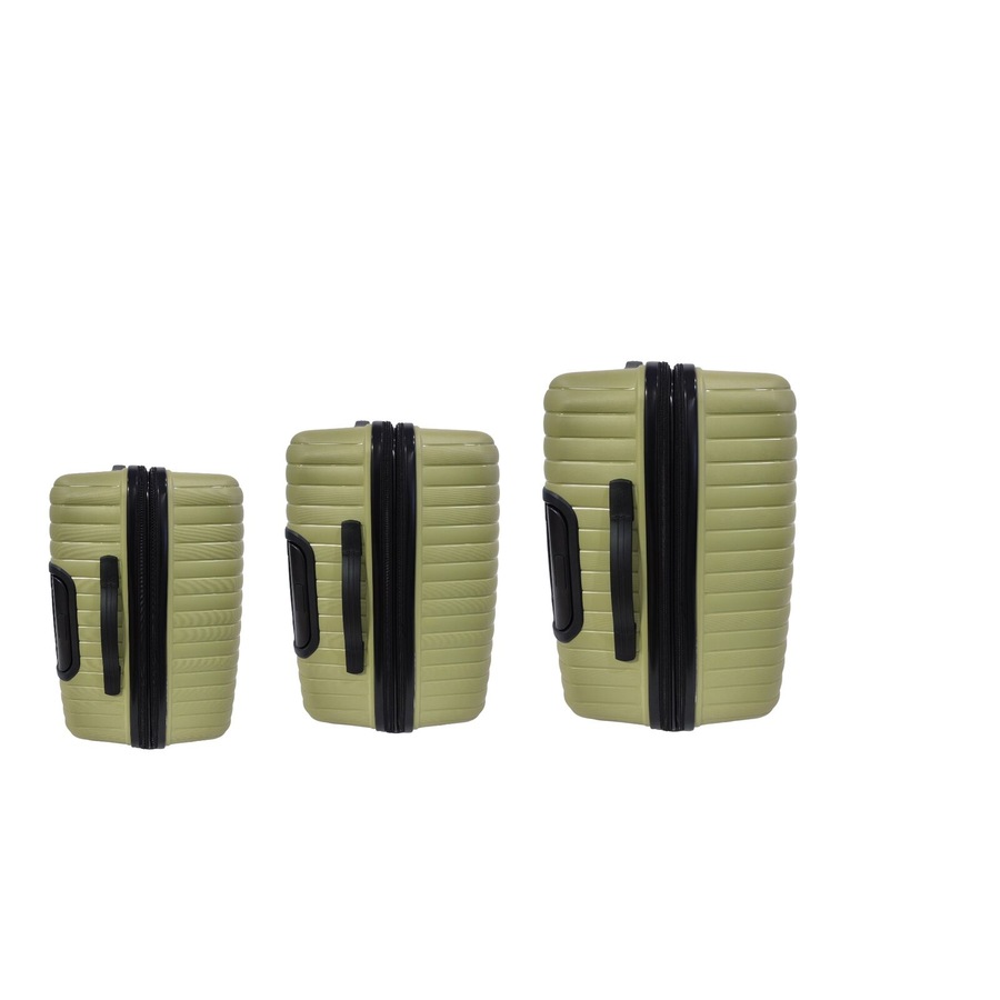 FUTURA 3pcs Set Luggage Trolley Suitcases Travel Bags 20/24/28" - Olive