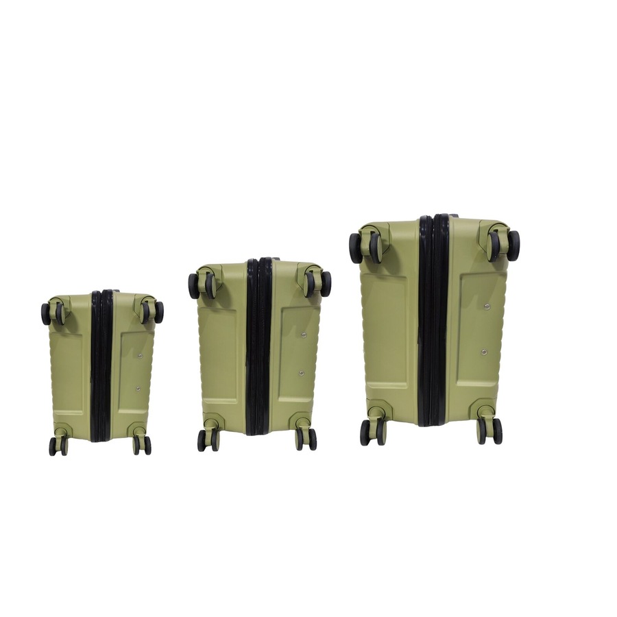 FUTURA 3pcs Set Luggage Trolley Suitcases Travel Bags 20/24/28" - Olive