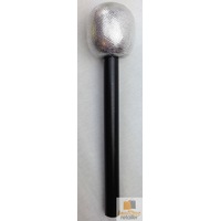 Glitter 80s PARTY MICROPHONE Karaoke Toy Disco Themed Costume Awards Night 25cm