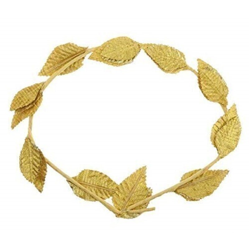 Buy GOLD LEAF WREATH Greek Headband Crown Leaves Band Roman Costume ...