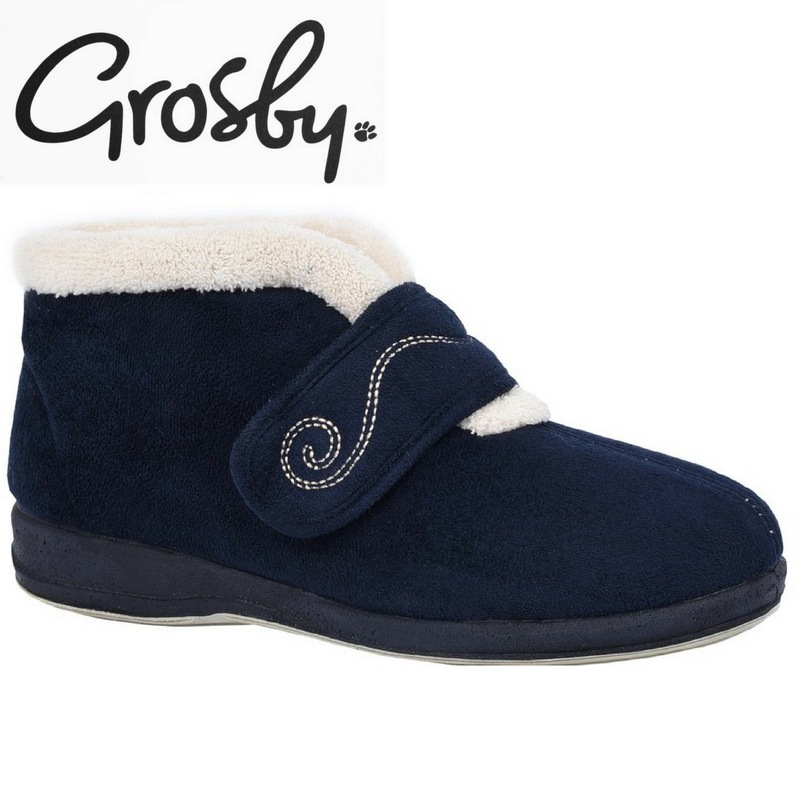 Buy Grosby Blush Memory Foam Insole Moccasin Slippers Navy MyDeal