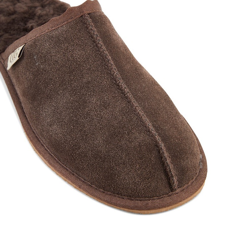 Buy GROSBY Buck UGG Mens Sheepskin Slippers Scuff Slip On Leather