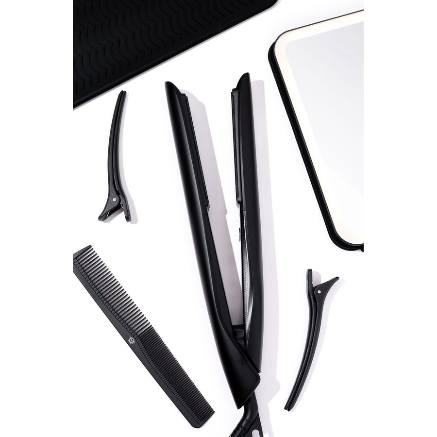 H2D Opulence Professional Ionic Hair Straightener w/ LED Mirror in Satin Black