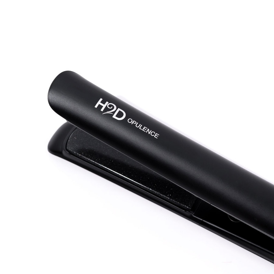 H2D Opulence Professional Ionic Hair Straightener w/ LED Mirror in Satin Black