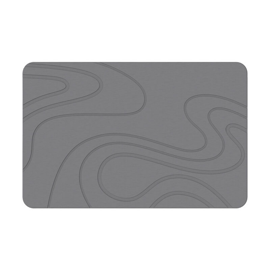 Hard Diatomite Bath Mat Stone Bath Mat Super Dry Anti-Slip Foot Shower Mats in Dark Grey