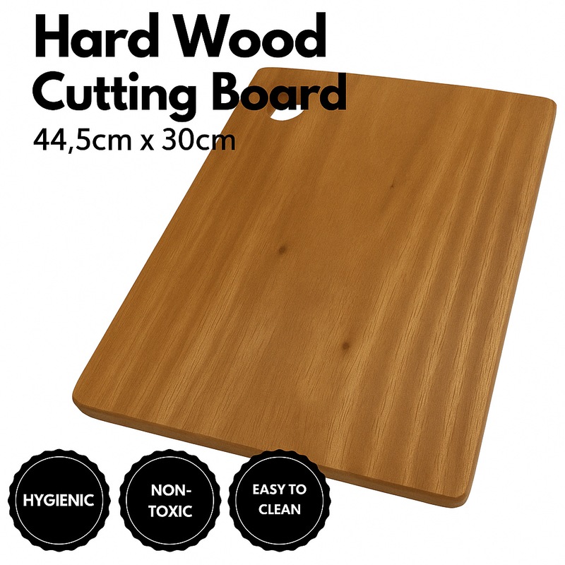Hard Wood Hygienic Cutting Wooden Chopping Board Natural Kitchen 44.5 x