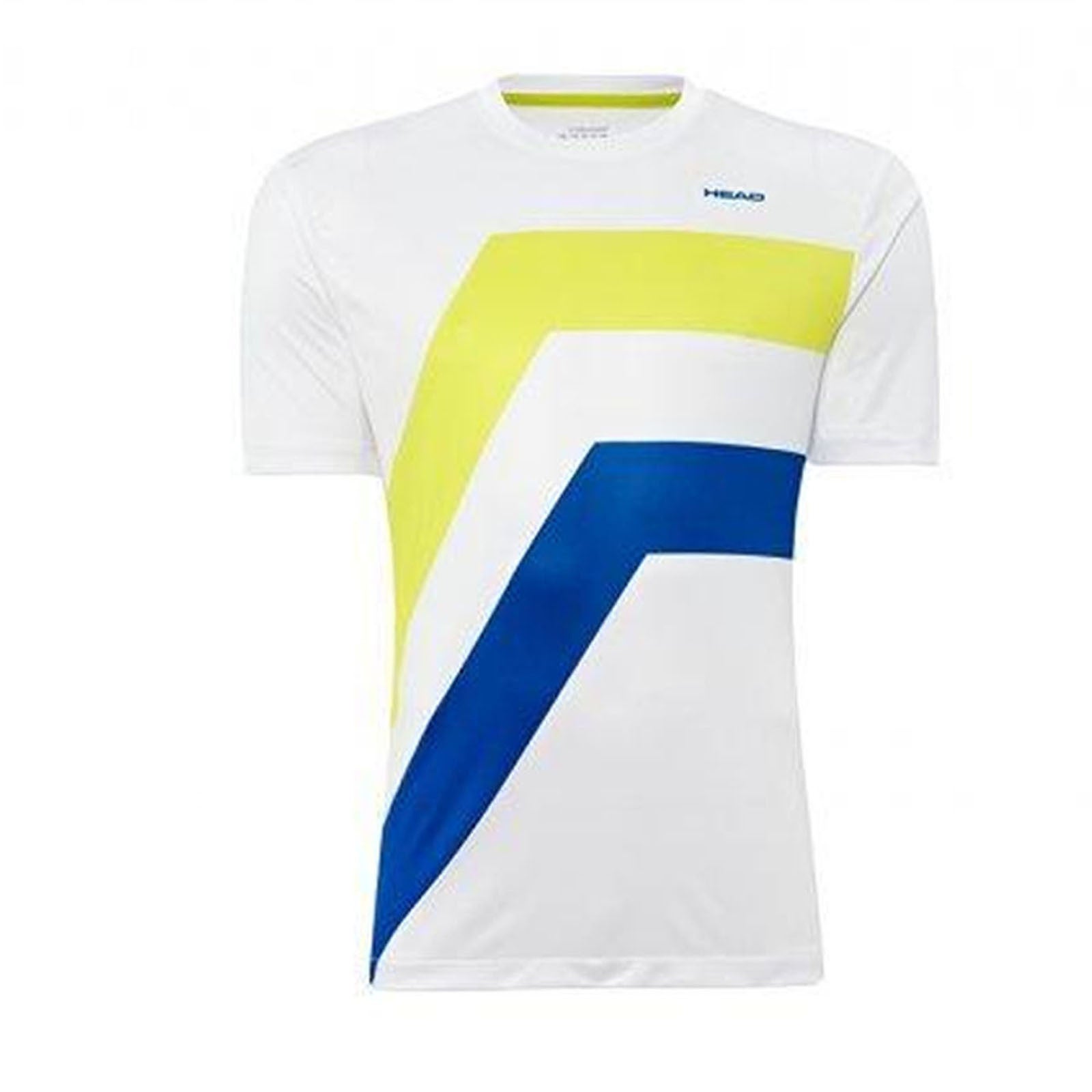 Head Boys Youth Dive Top T-Shirt Tee Tennis Shirt - White/Lime 
