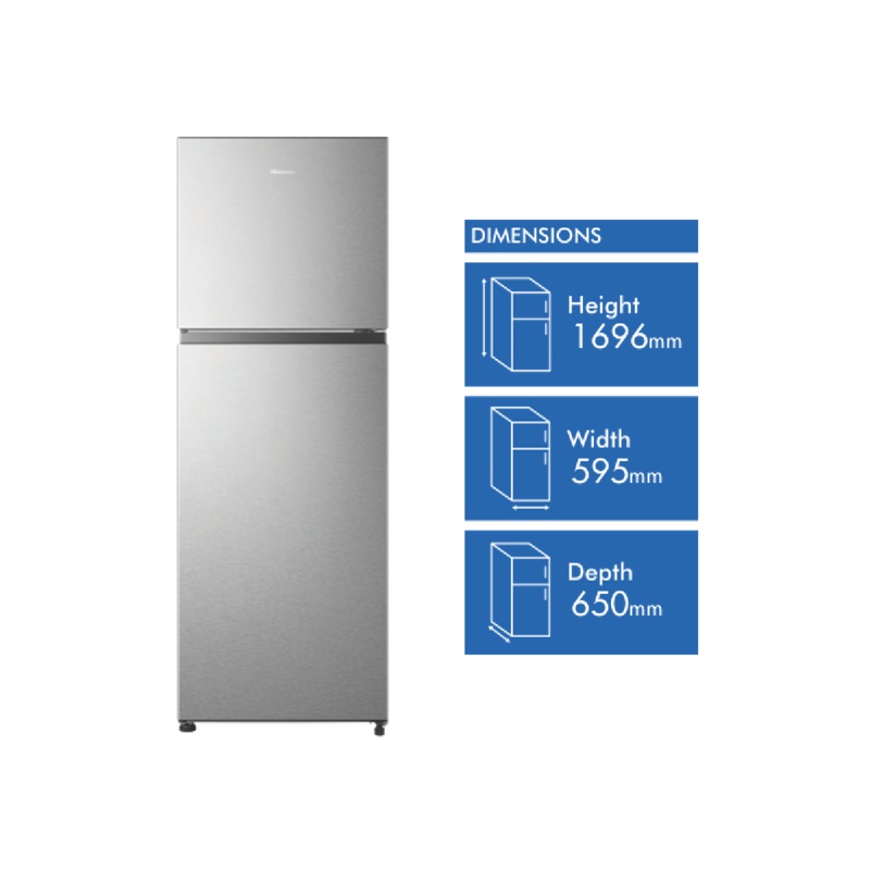 Buy Hisense 326 Litre Top Mount Fridge Refrigerator Stainless Steel