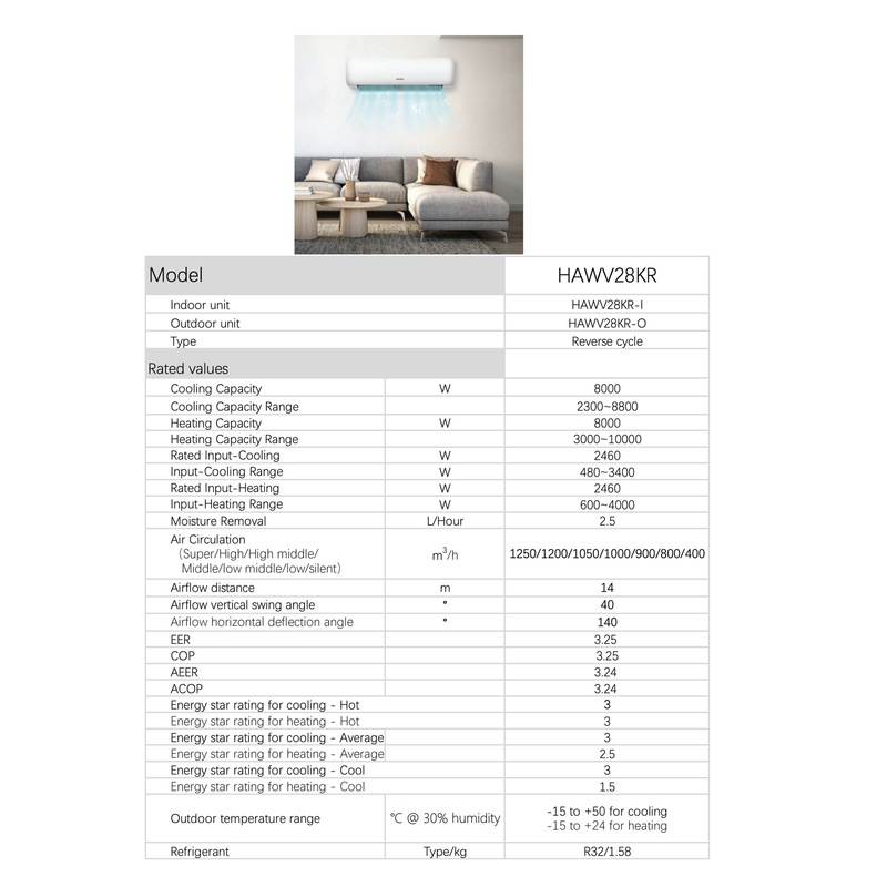 Buy Hisense 8.0 KW V Series Reverse Cycle Air Conditioner Inverter AC