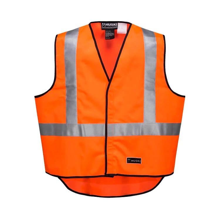HUSKI Hi Vis Patrol Vest 3M Reflective Tape Safety Workwear High Visibility
