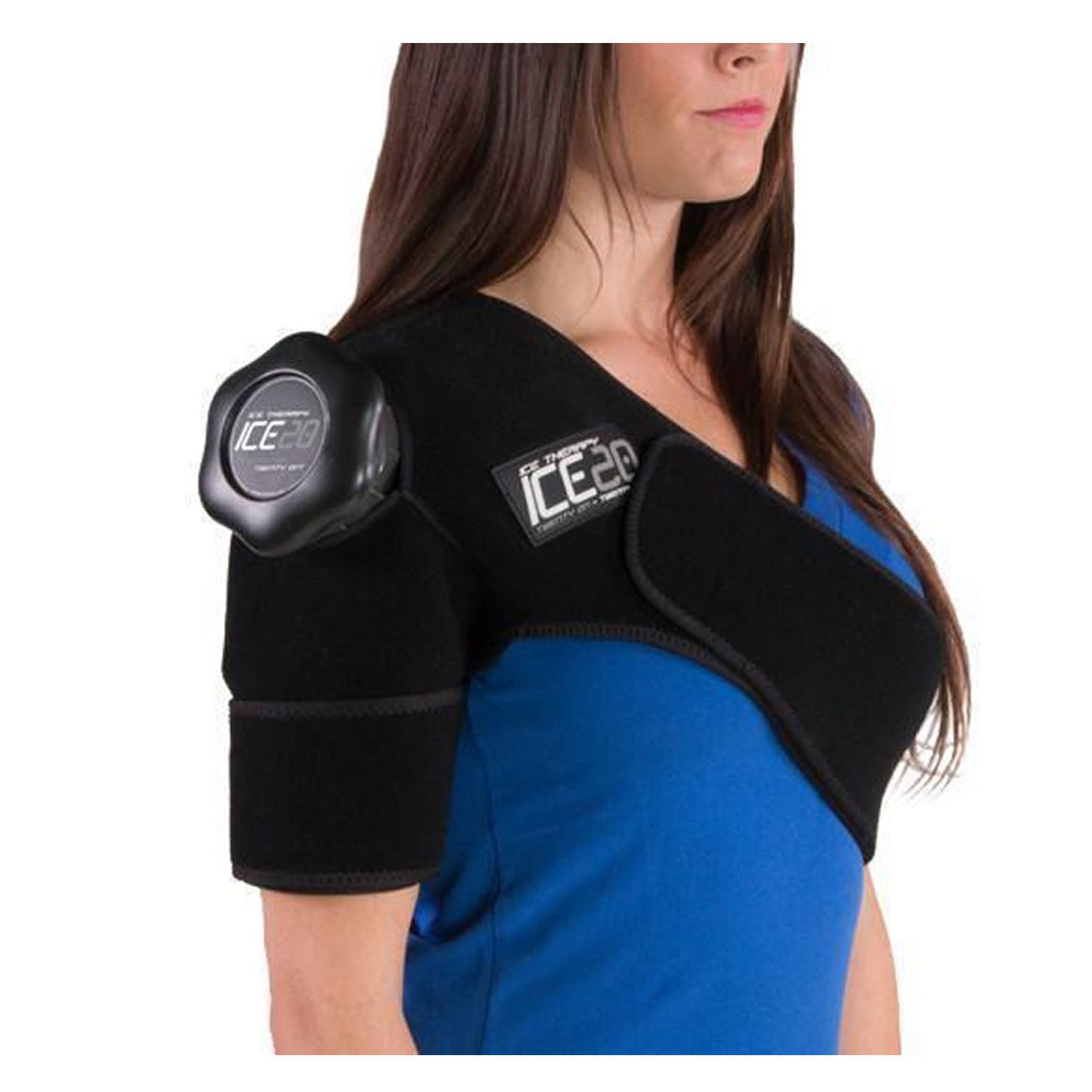 ICE 20 Single Shoulder Strap Compression Therapy Wrap Cold Pain Relief