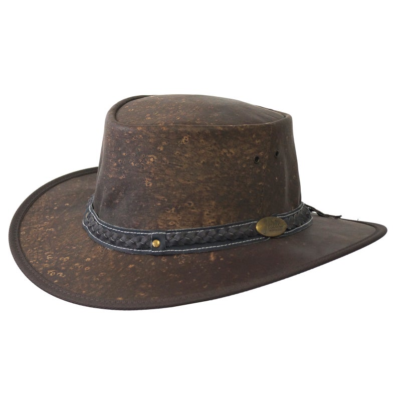 Buy JACARU Squashy Kangaroo Leather Hat Roo Traveller Crushable Travel ...