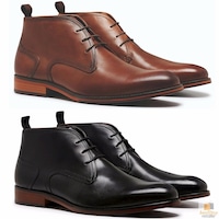 JULIUS MARLOW SPIKE Leather Boots Dress Work Formal Business Shoes Chukka New