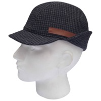 KANGOL Angle Tweed Havelock Hat - BLACK K0741LX Winter Wool Earlap MADE IN ITALY