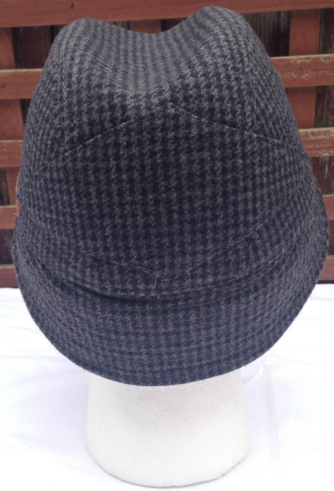 KANGOL Angle Tweed Havelock Hat - BLACK 