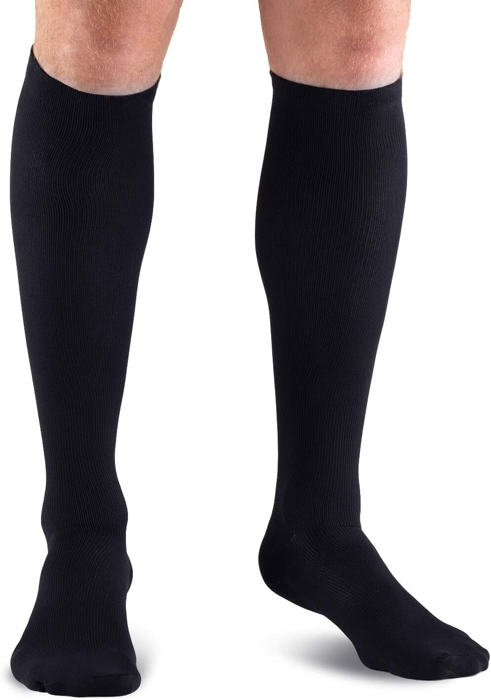 Lewis N. Clark Compact Travel Compression Socks Anti Fatigue Support - Black - One Size