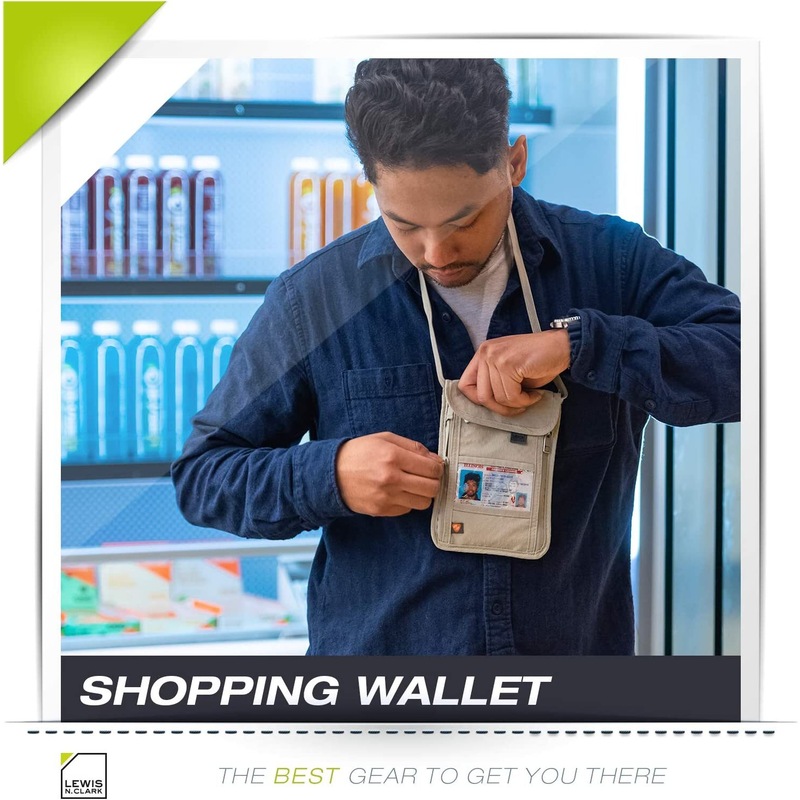 Buy Lewis N. Clark RFID Blocking Travel Neck Wallet Stash Passport
