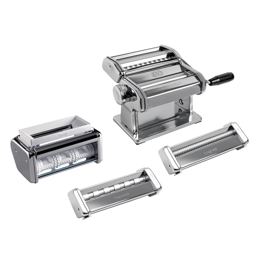 Marcato Atlas 150 Gift Set - 6 Types of Pasta Machine (3 Attachments) - Made in Italy