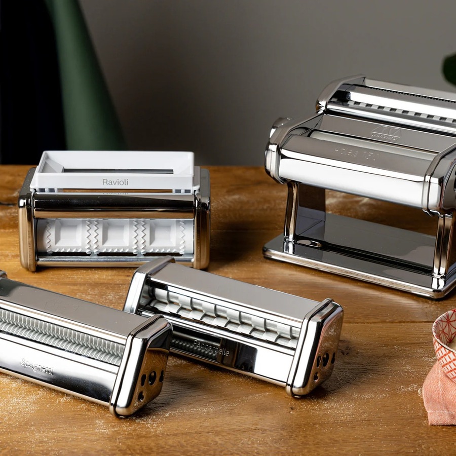 Marcato Atlas 150 Gift Set - 6 Types of Pasta Machine (3 Attachments) - Made in Italy